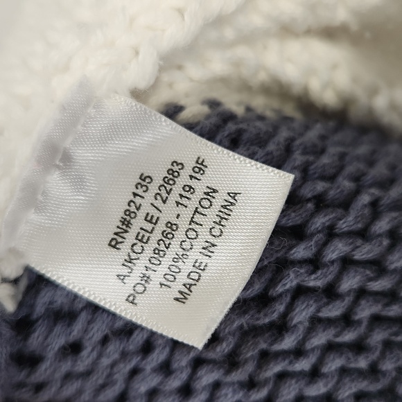 Fresh Produce White Grey Loose Knit Slouchy Front Pockets Cardigan Size XS/S - Picture 13 of 14